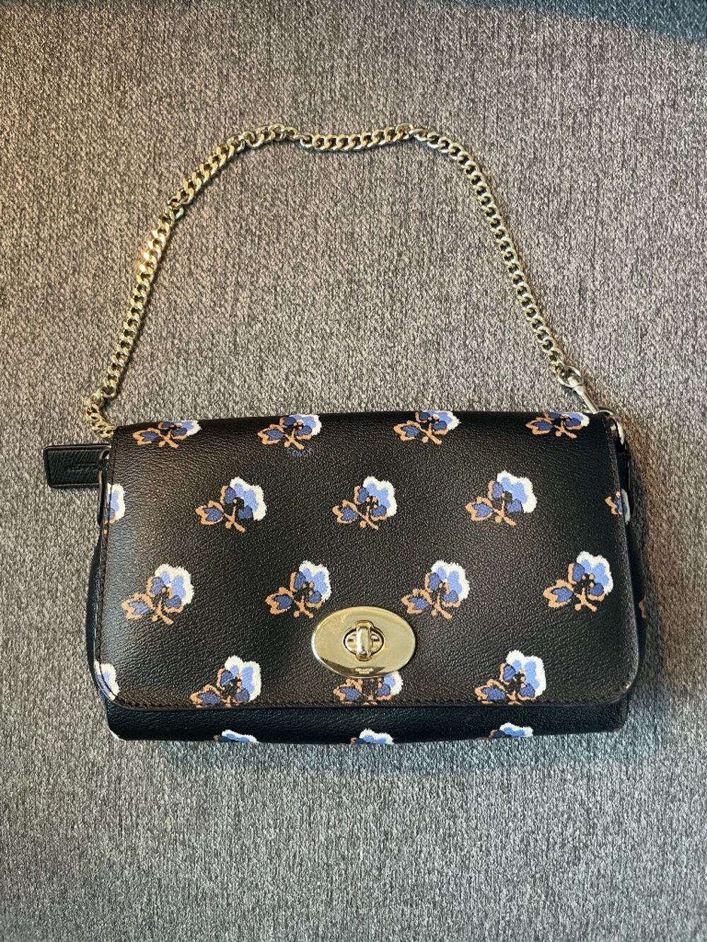 Coach Purse with gold chain